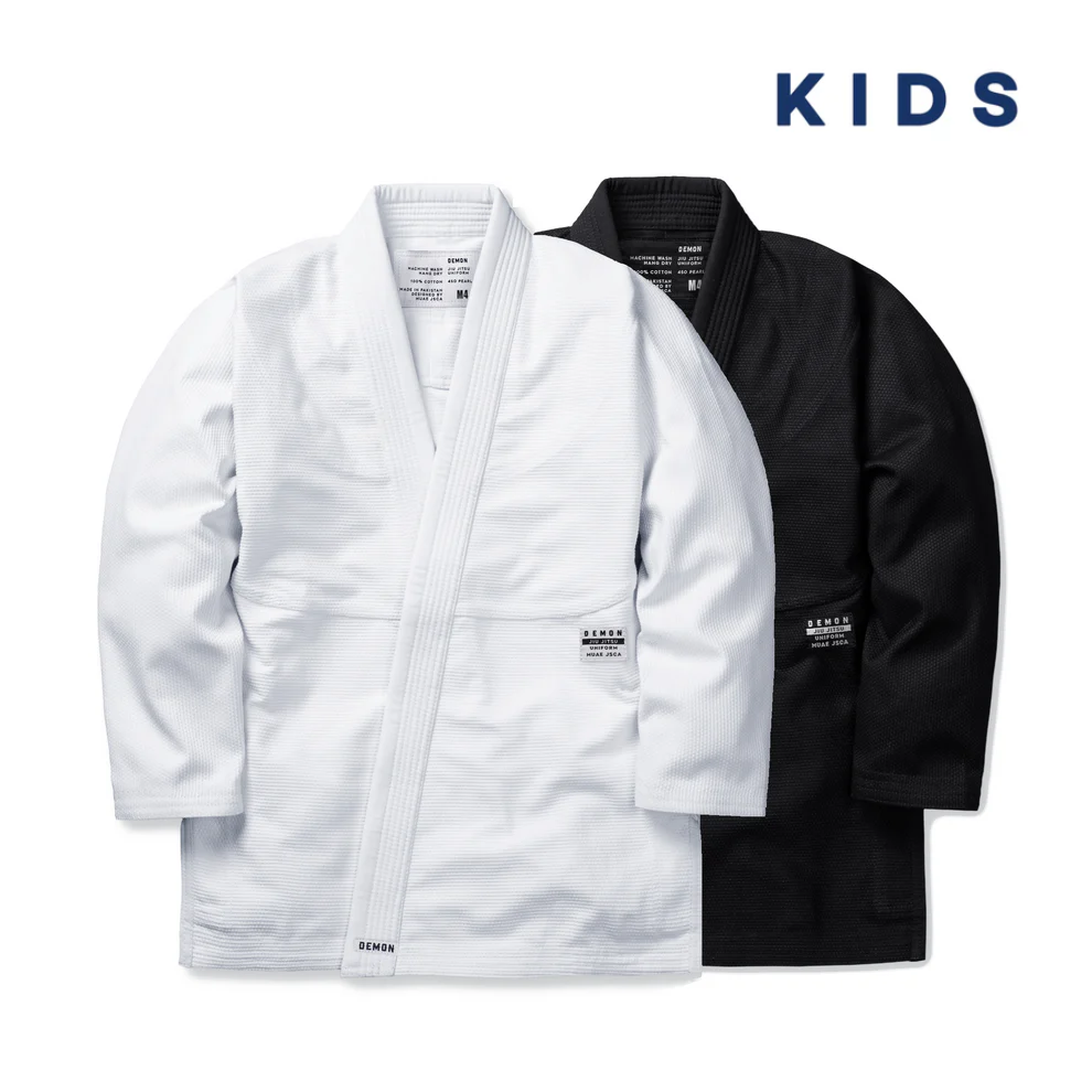 NEW DEMON LEVEL-0 BJJ KIDS GI + White Belt [Stock Available]